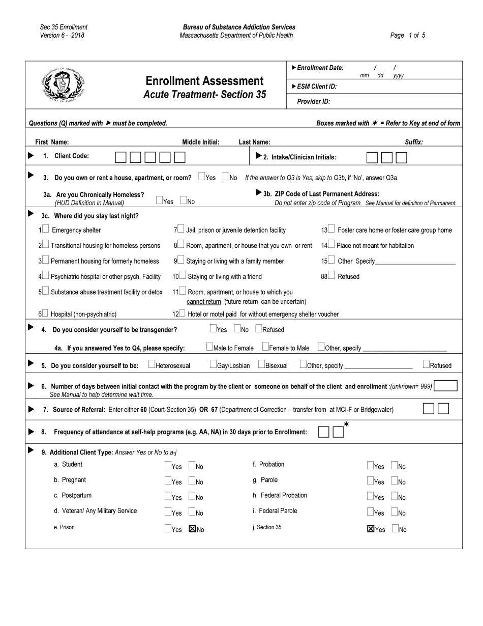  Section 35 Massachusetts 2018-2024