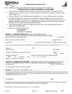  Moaa Claims Form 2016-2024