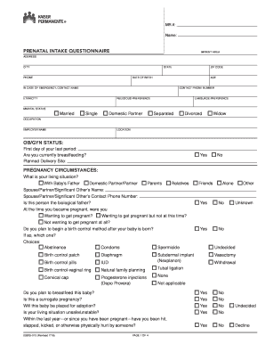  Form Prenatal Intake 2016-2024