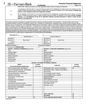  Credit Application Personal Financial Statement Bank of the San Juans 2017-2024