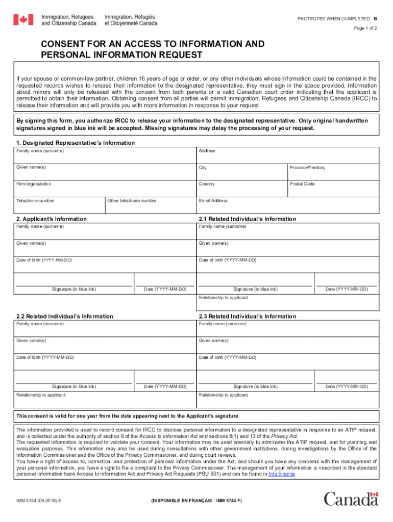  Canada Form Consent 2018-2024