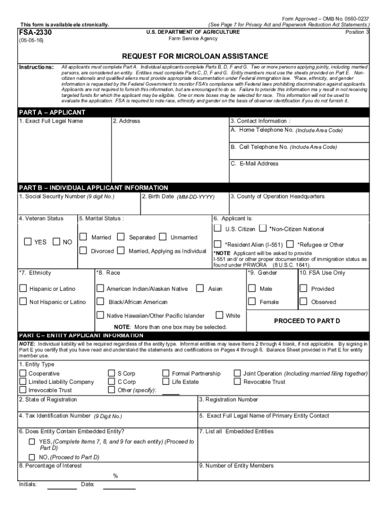  How to Fsa 2330 2016-2024