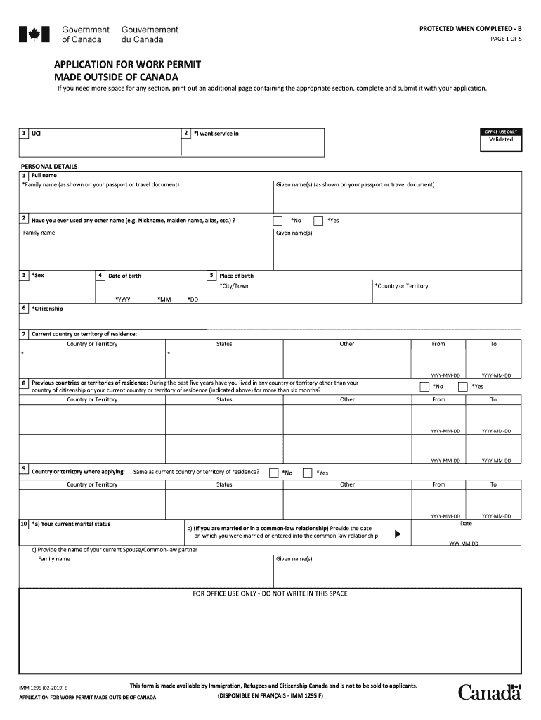 Imm 1295 Pdf 2019 2024 Form Fill Out And Sign Printable Pdf Template