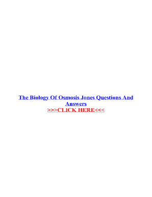 Osmosis Jones Worksheet Answers PDF  Form