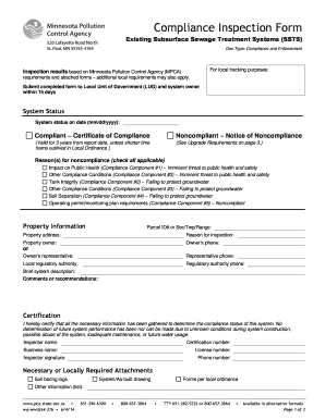  Ssts Existing Inspection Form Fillable 2014-2024