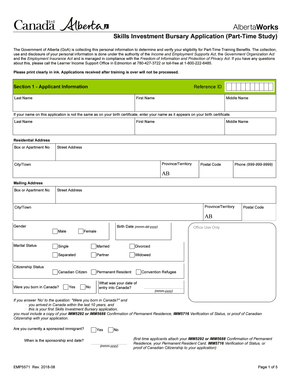  Skills Investment Bursary Application Form 2018