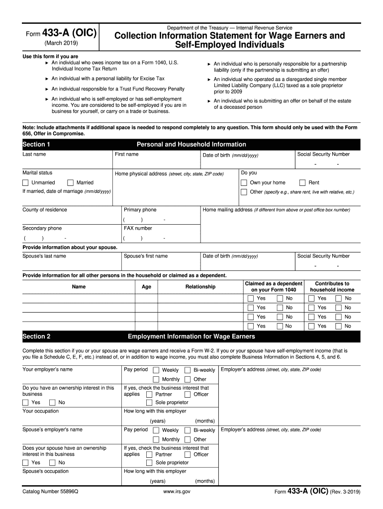 Irs Form 433 a Oic