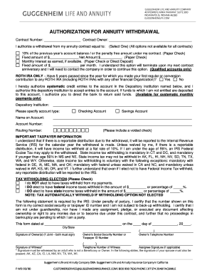  Guggenheim Life and Annuity Forms 2018