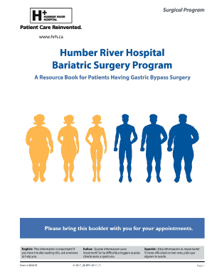 Humber River Hospital Bariatric Resource Book  Form