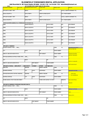 Residential Rental  Form