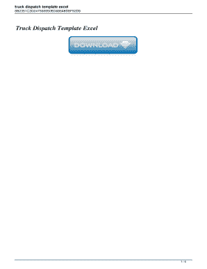 Truck Dispatch Spreadsheet Template  Form