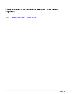 Proposal Pengajuan Dana PDF  Form