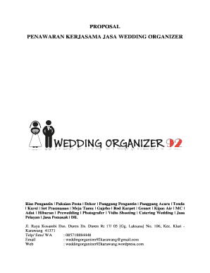 Download Proposal Wedding Organizer  Form