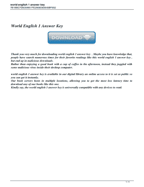 World English 1  Form