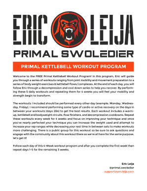 Primal Swoledier Workout PDF  Form
