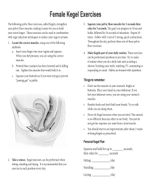 Kegel Exercises for Men PDF  Form