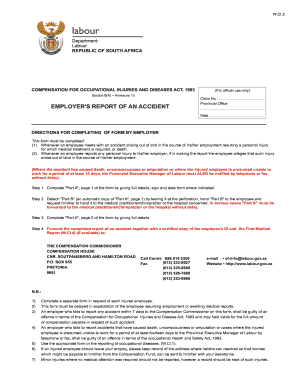 Accident Report Form W CI 2