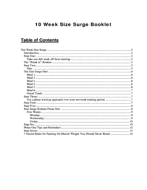 10 Week Size Surge  Form