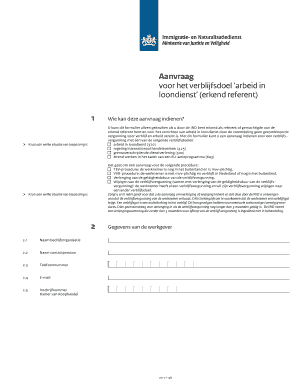  Aanvraag Voor Het Verblijfsdoel Arbeid in Loondienst Regulier Vreemdeling 2019-2024