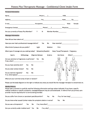 Massage Intake Form Revised DOCX