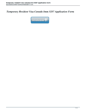 Temporary Resident Visa Canada Imm 5257 Application Form Temporary Resident Visa Canada Imm 5257 Application Form