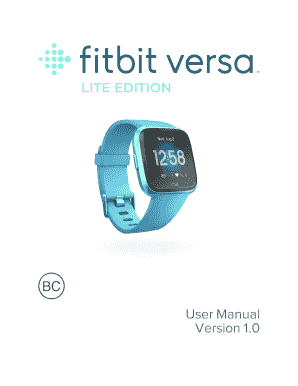 Fitbit Versa Lite User Manual  Form