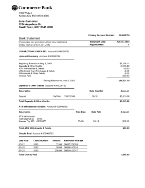 Bank Statement Generator  Form