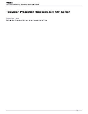 Television Production Handbook 12th Edition PDF  Form
