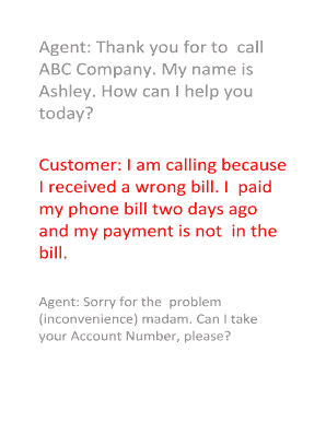 Call Center Script Sample Inbound PDF  Form