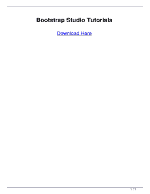Bootstrap Studio Tutorial PDF  Form