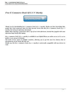 E Commerce CSV Murthy PDF Download  Form