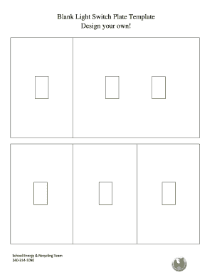 Light Switch Template  Form