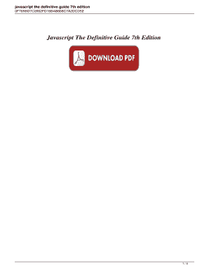 Javascript the Definitive Guide 7th Edition PDF  Form
