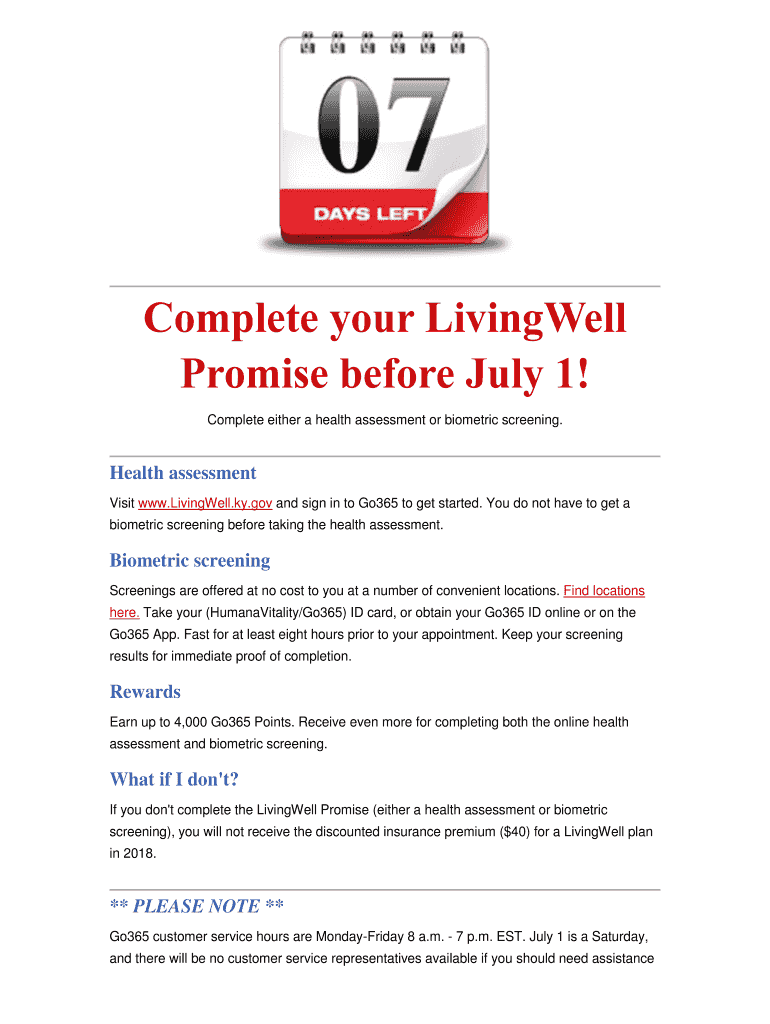 Livingwell Promise  Form
