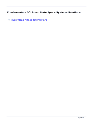 Linear State Space Control Systems Solution Manual PDF  Form