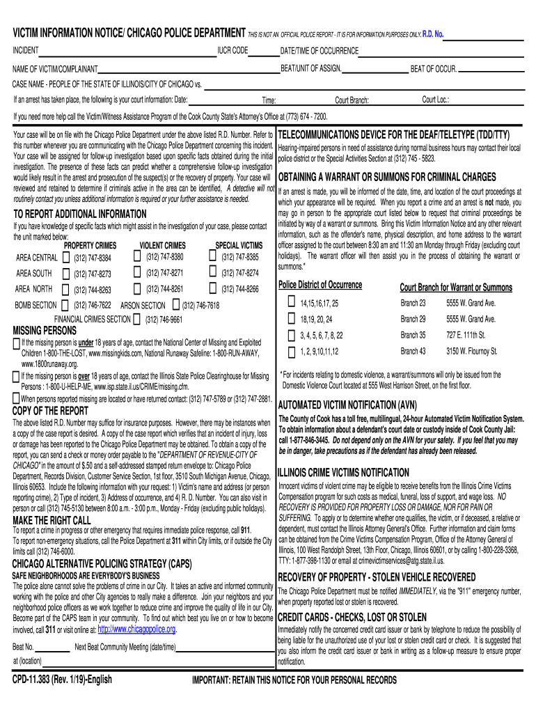  Victim Information Notice 2019-2024