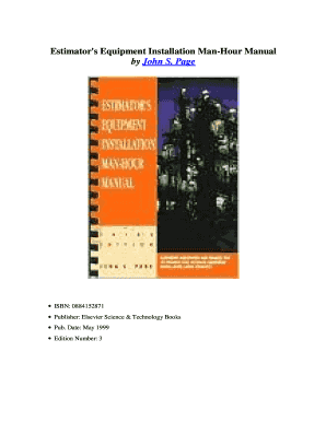 Piping Man Hour Estimation XLS  Form