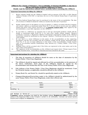 Tsr Darashaw Affidavit Form