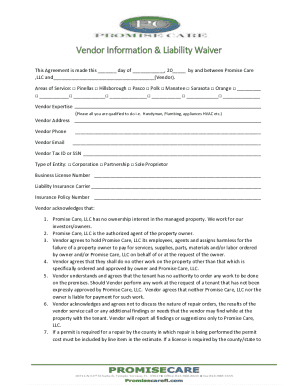 Preferred Vendor Agreement Template  Form