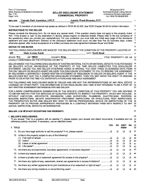 Commercial Property Disclosure Form