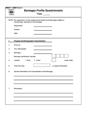 Barangay Profile Questionnaire  Form