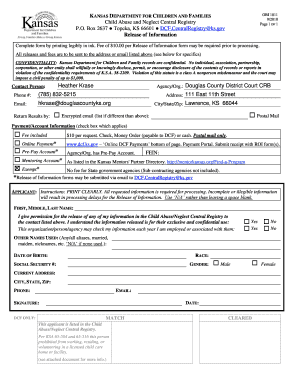 Kansas Department for Children and Families Dcf Ks Gov  Form