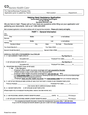 Get and Sign Helping Hand Application  Form