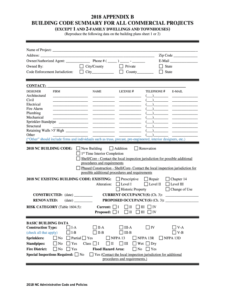  Nc Building Code Appendix M 2018