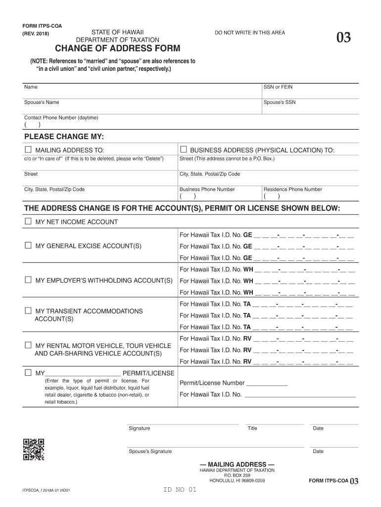 Itps Coa  Form