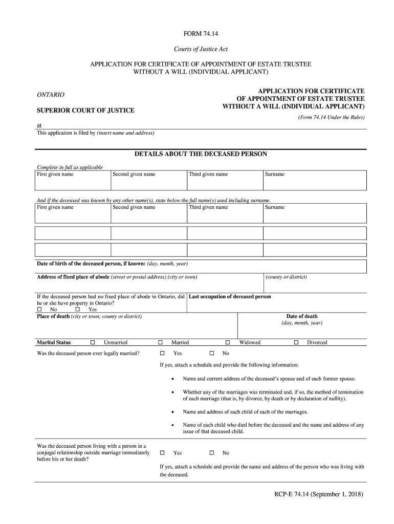  Form 74 14 2018-2024