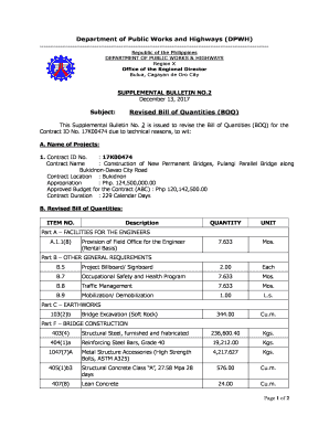 Dupa Dpwh  Form