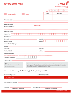 Uba Transfer Form