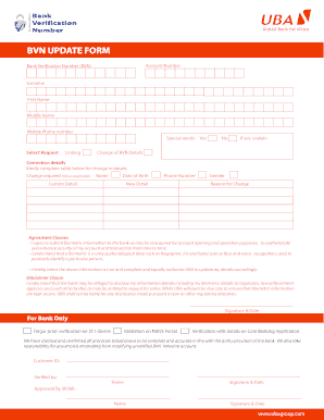 Uba Bvn Online Registration  Form