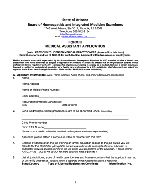  Medical Assistant Job Application Form 2015-2024